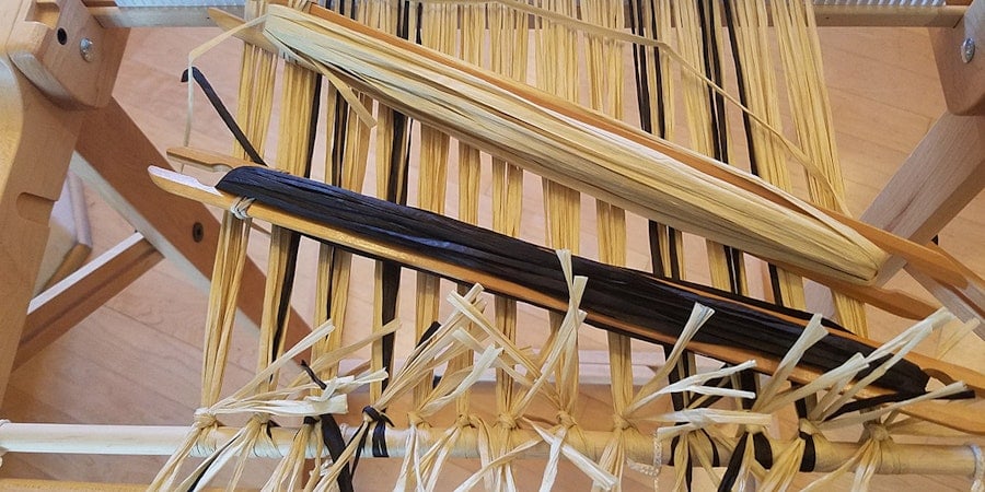 Experimenting with Raffia on a Rigid-Heddle Loom Image