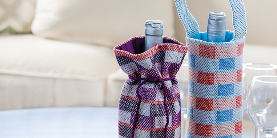 Hail to the Hostess Bottle Bags Sewing Instructions Image