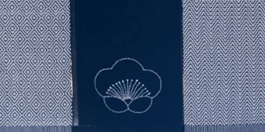 Plum Blossom Shashiko Pattern for Margaret Zeps Japanese Noren in Handowvn Image