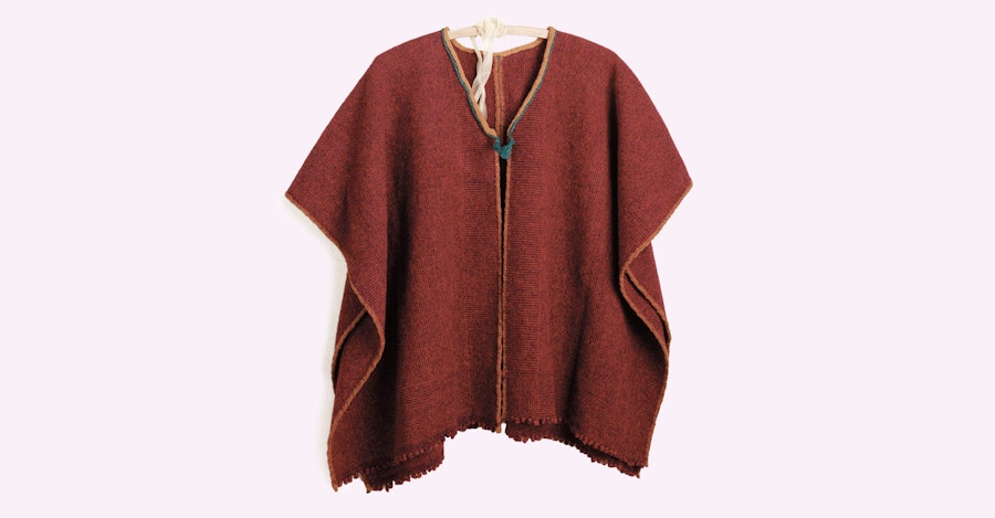 A Clever Red Ruana for Linda Image