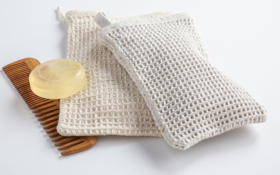 Hemp Waffle-Weave Bath Mitts Image