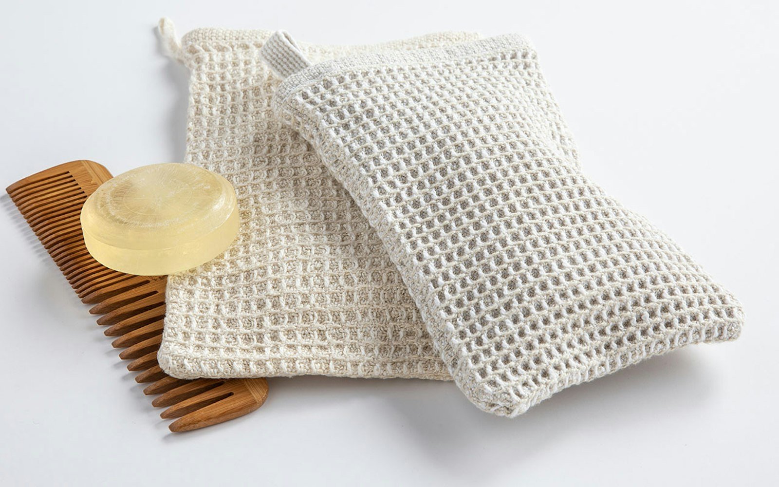 Hemp Waffle-Weave Bath Mitts Primary Image
