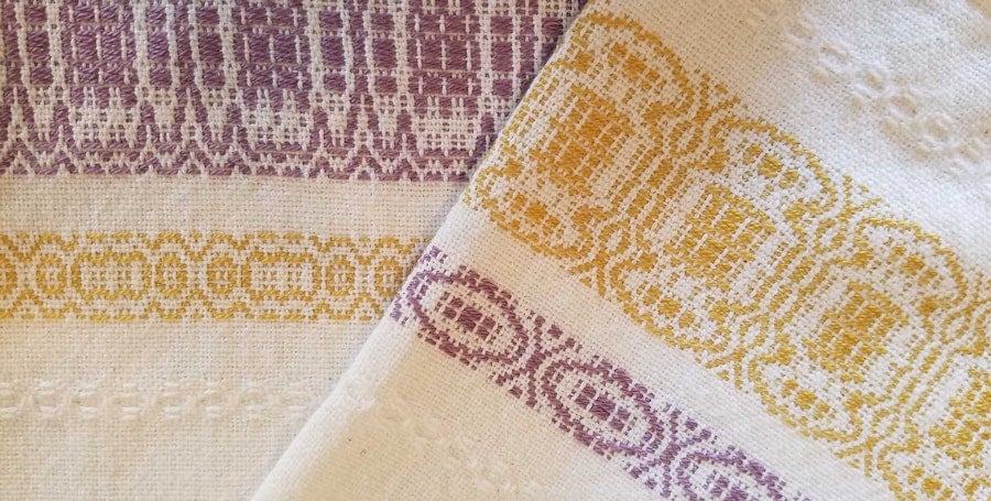 Sweet Orange Huck Towels off the Loom! Image