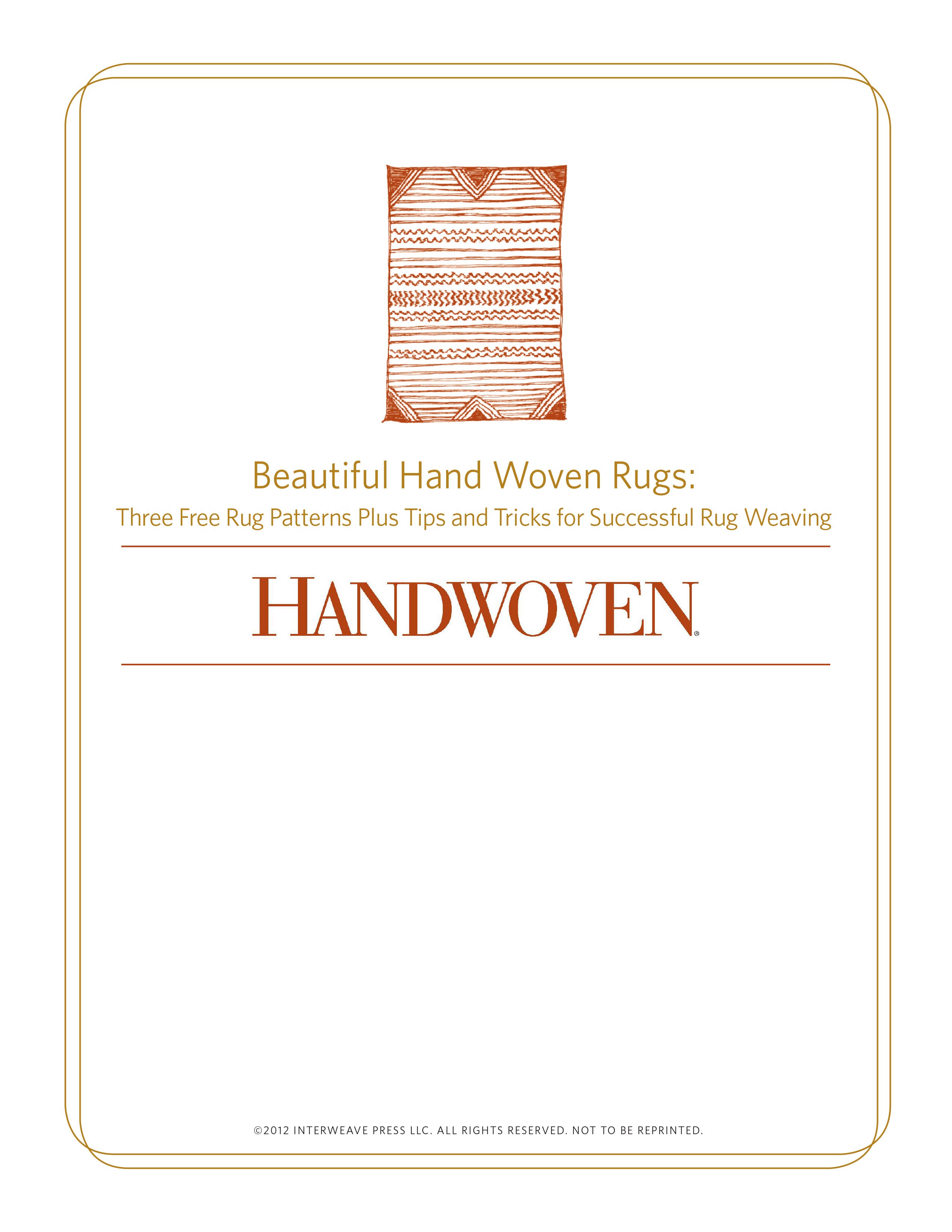 3 Free Rug Patterns + Tips and Tricks for Successful Rug Weaving