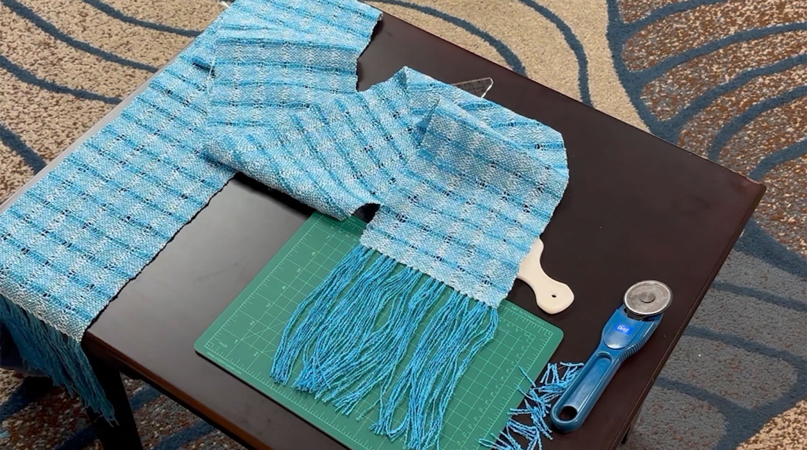 Using a Rotary Cutter to Trim Fringe  Primary Image