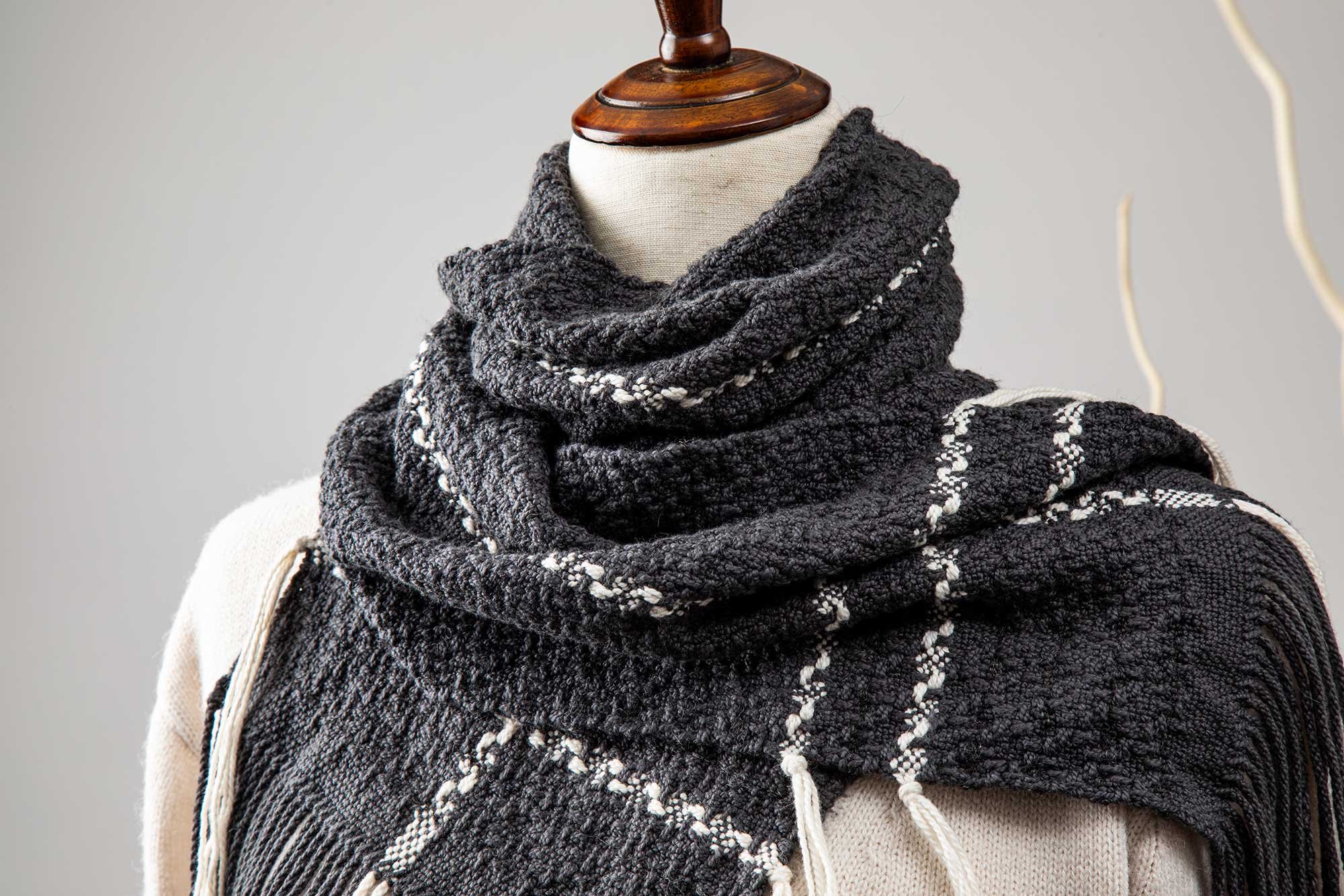Weave Your Own Meteor Shower in a Twinkling Huck Scarf Image